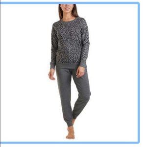 NWT Splendid 2 Piece Gray Leopard Pajama Set